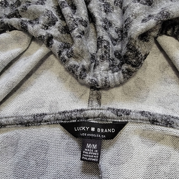 NWT Lucky Brand Cloud Jersey Hooded Cardigan Sweater - Picture 8 of 9